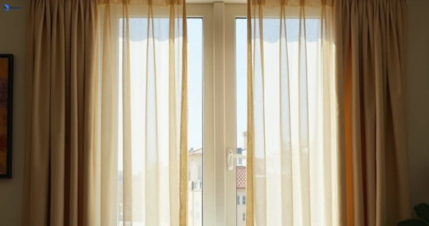 Dusty and dull curtains in merrimac before steam cleaning